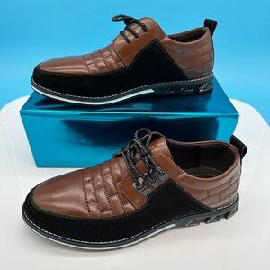Gatsby Men's Free Oxford Derby Orthopedic Leather Shoes, Size 9.5,‎ Brown, NWOT